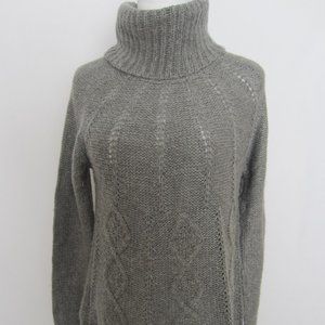 Old Navy Gray A Line T Neck Sweater Sz S EUC